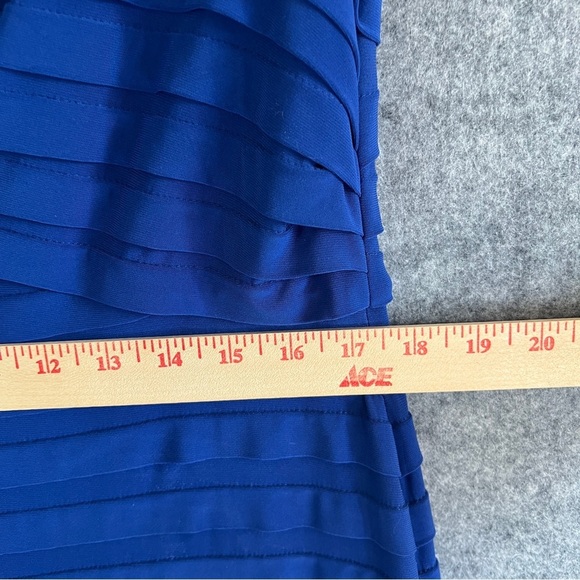 ADRIANNA PAPELL WOMAN Shutter Pleat Jersey Dress Electric Blue Size 16W - Picture 8 of 11
